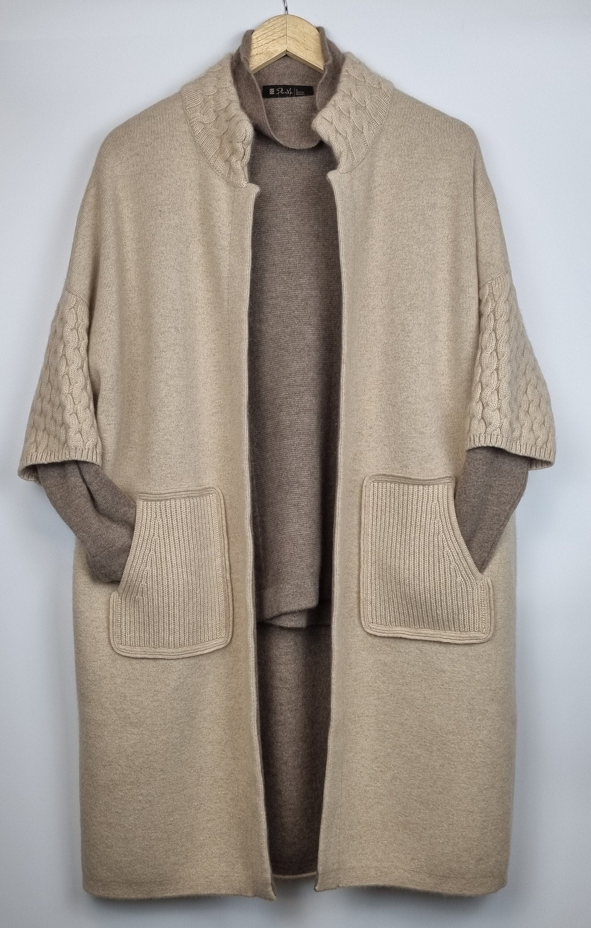 Dicker langer Cardigan aus reiner Kaschmirwolle - Bild 2