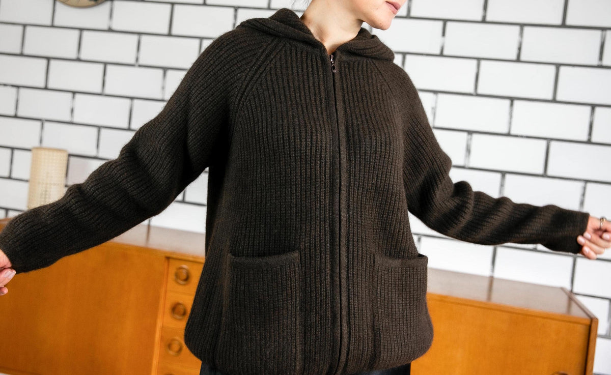 Dicke Strickjacke aus reiner Yakwolle - Bild 3