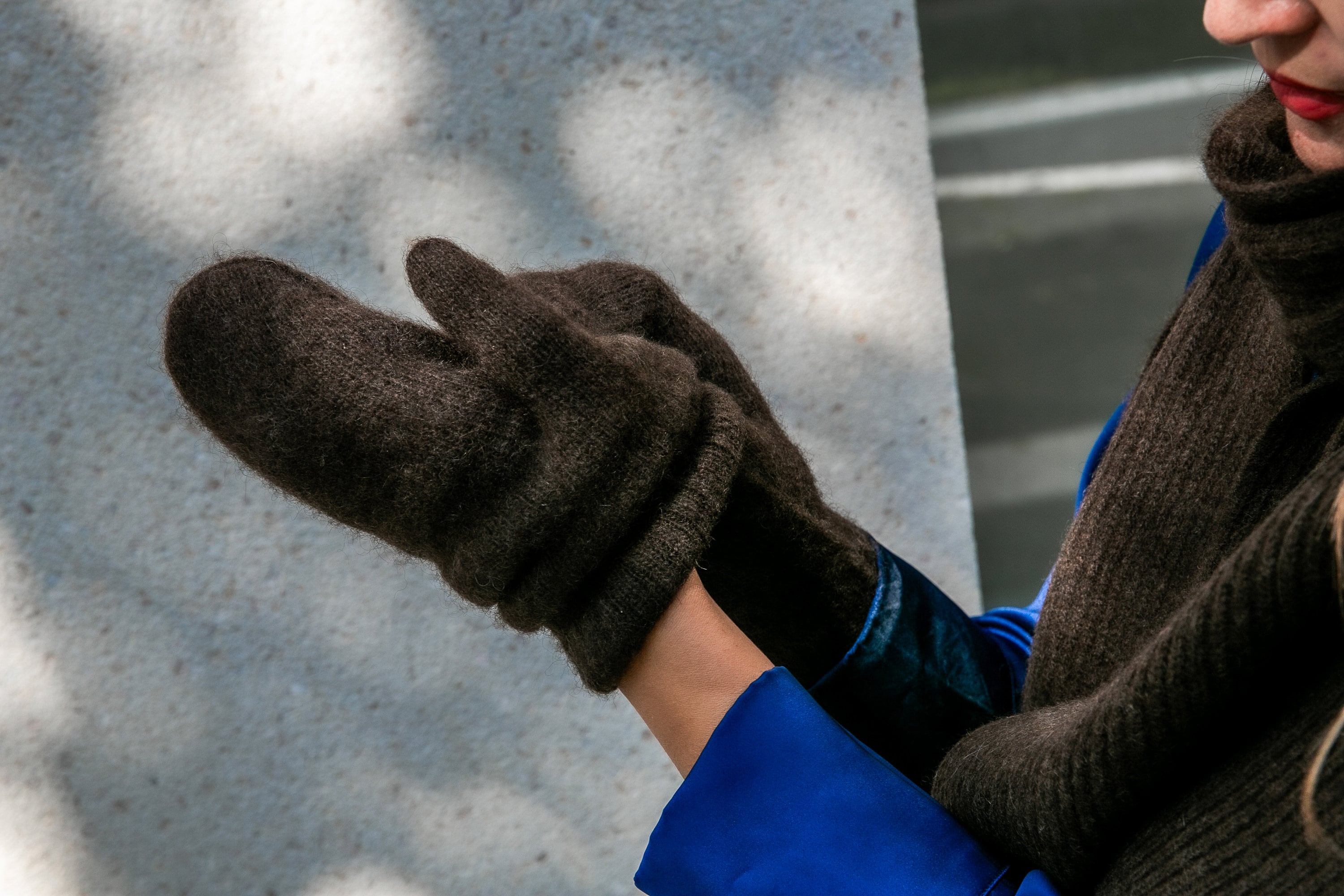 Warme Fäustlinge aus reiner Yakwolle