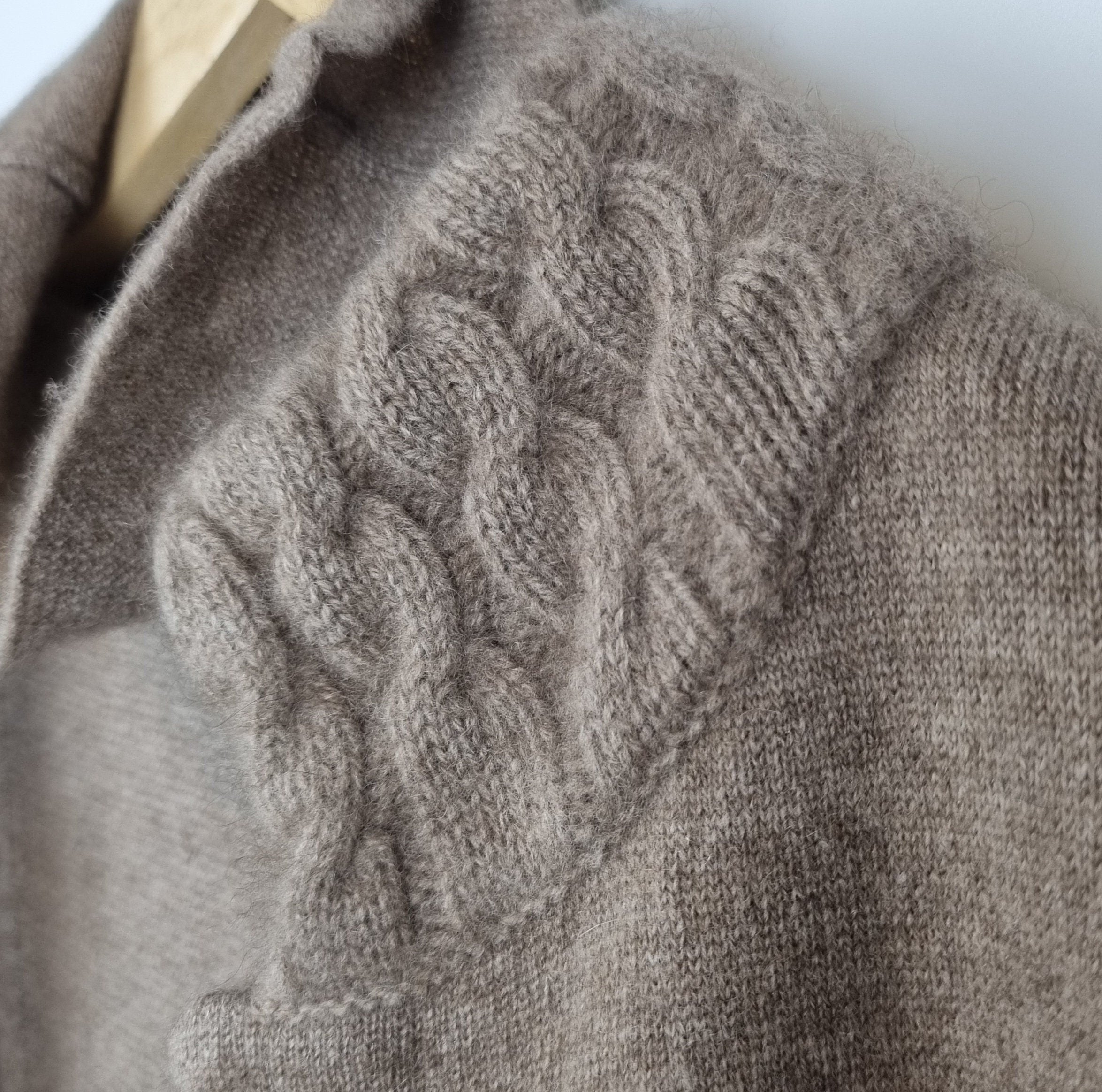 Dicker langer Cardigan aus reiner Kaschmirwolle - Bild 5