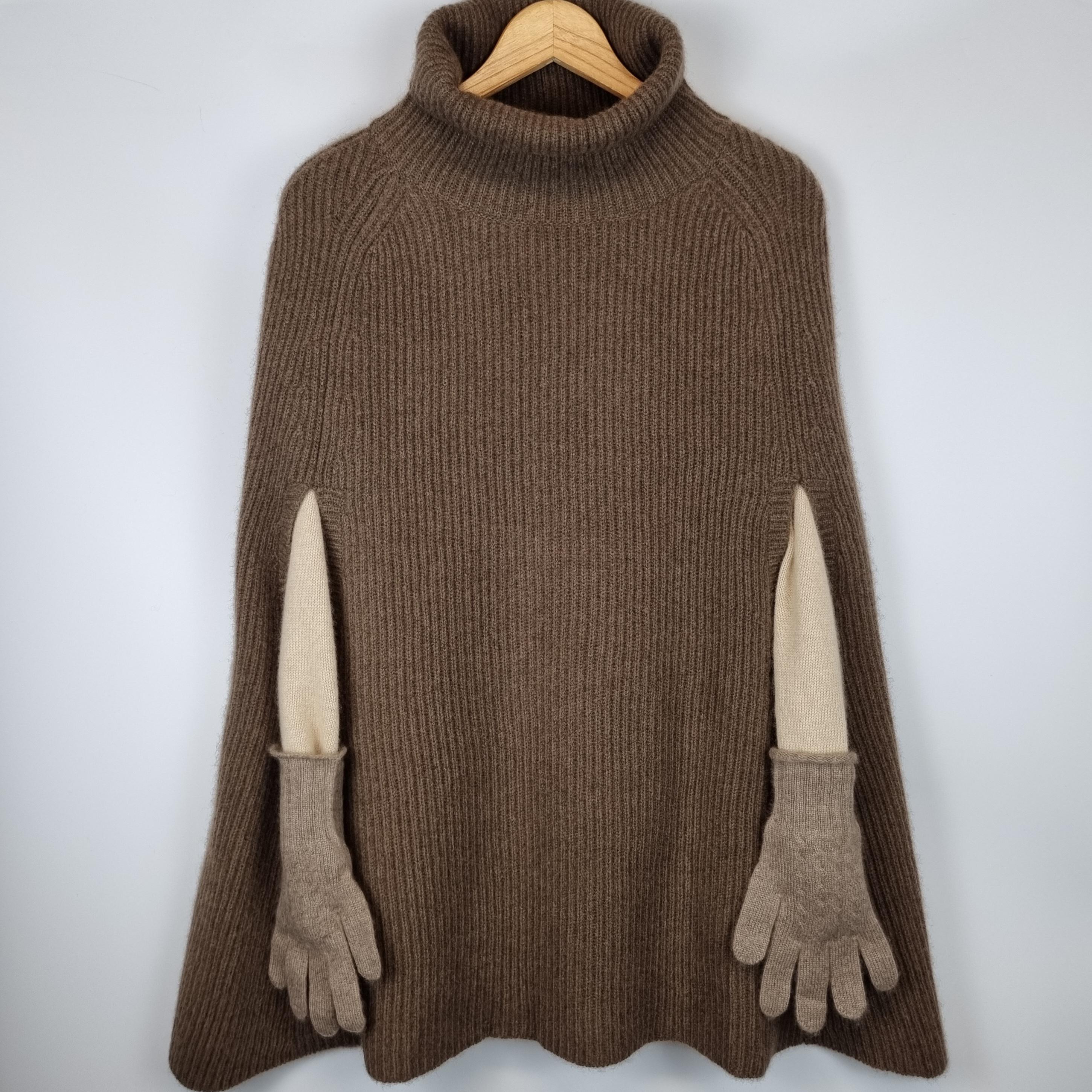 Eleganter Poncho aus reiner Kaschmirwolle