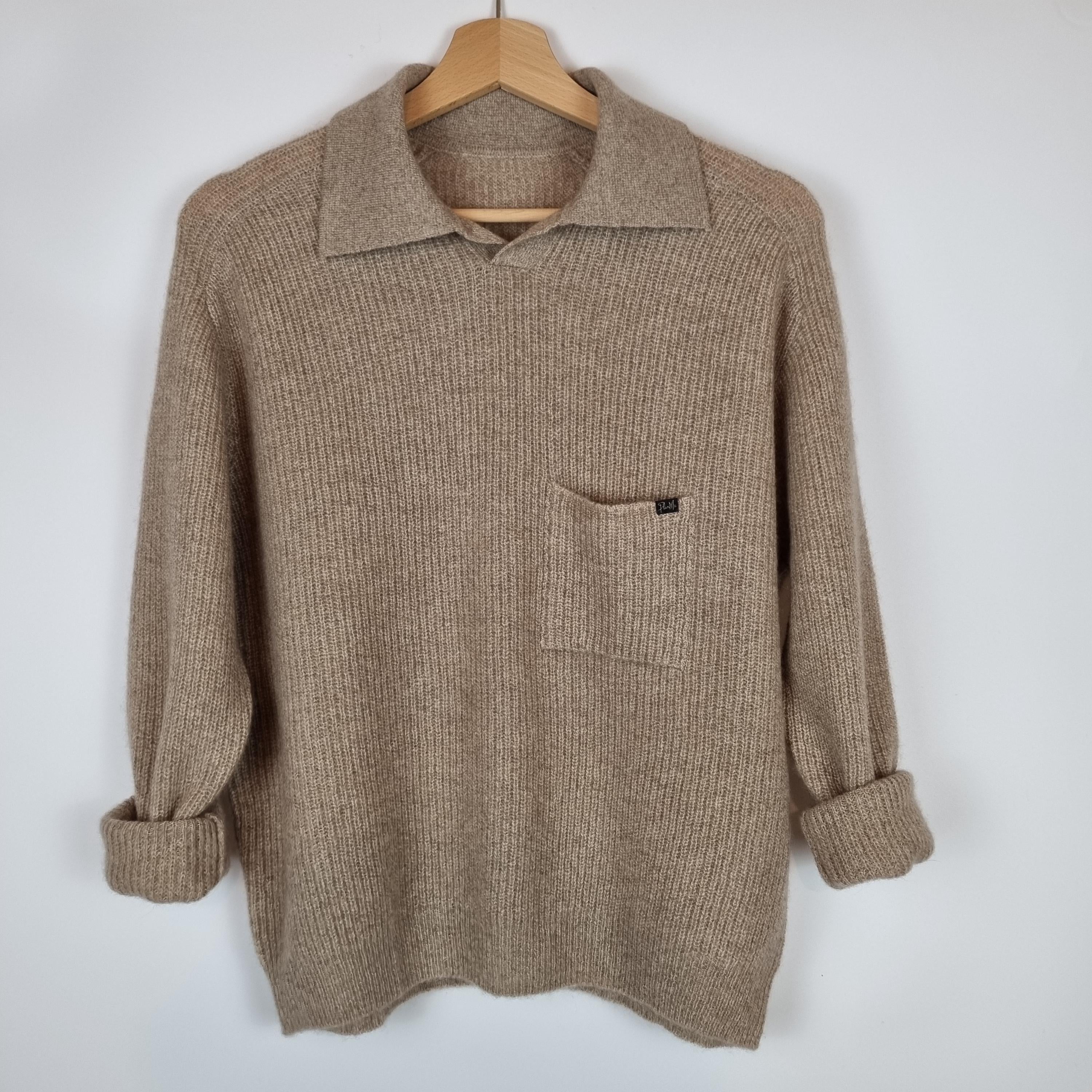 Eleganter Pullover mit Kragen aus reiner Kaschmirwolle
