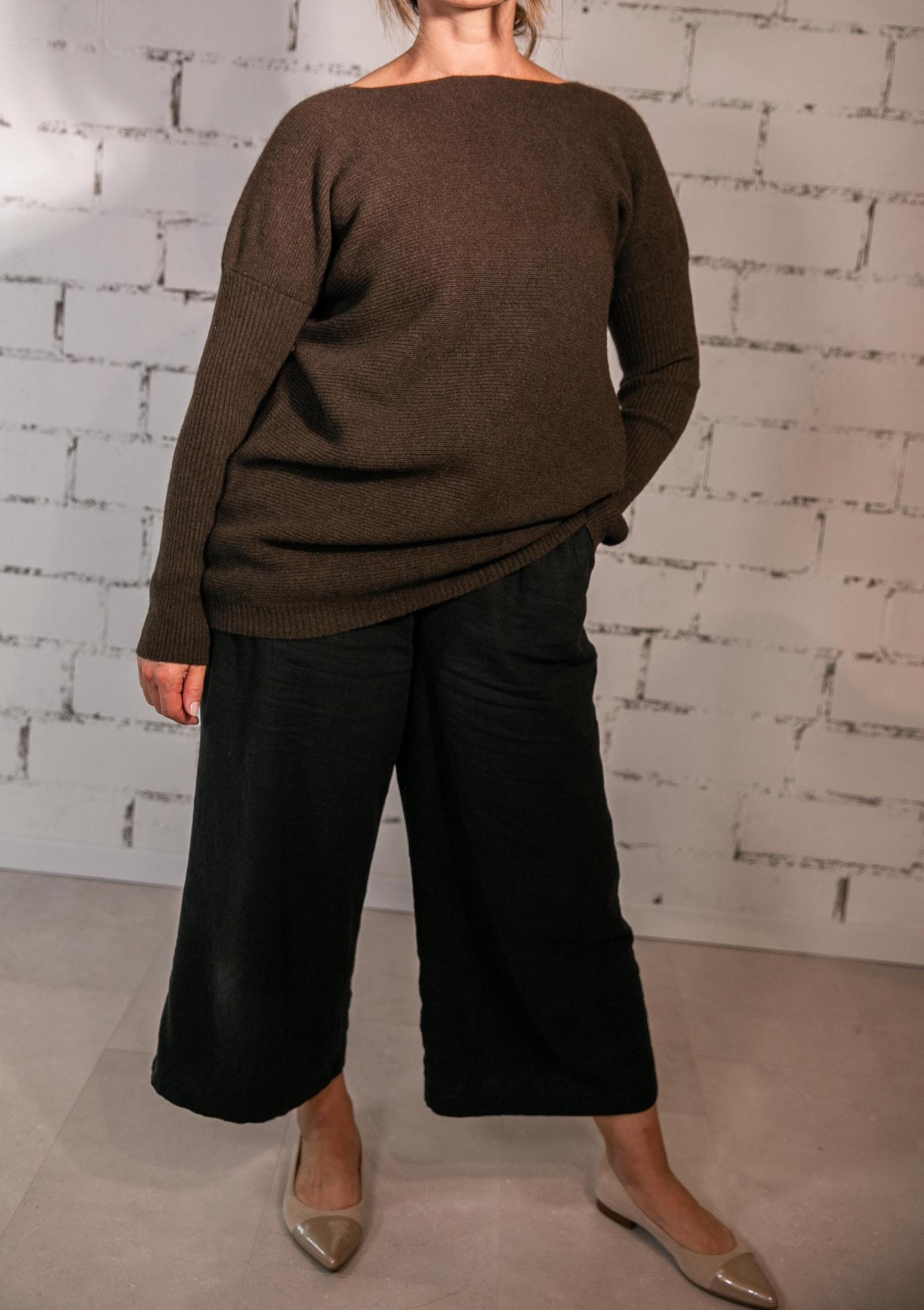 Langer Pullover in Umhangform aus reiner Yakwolle - Bild 3