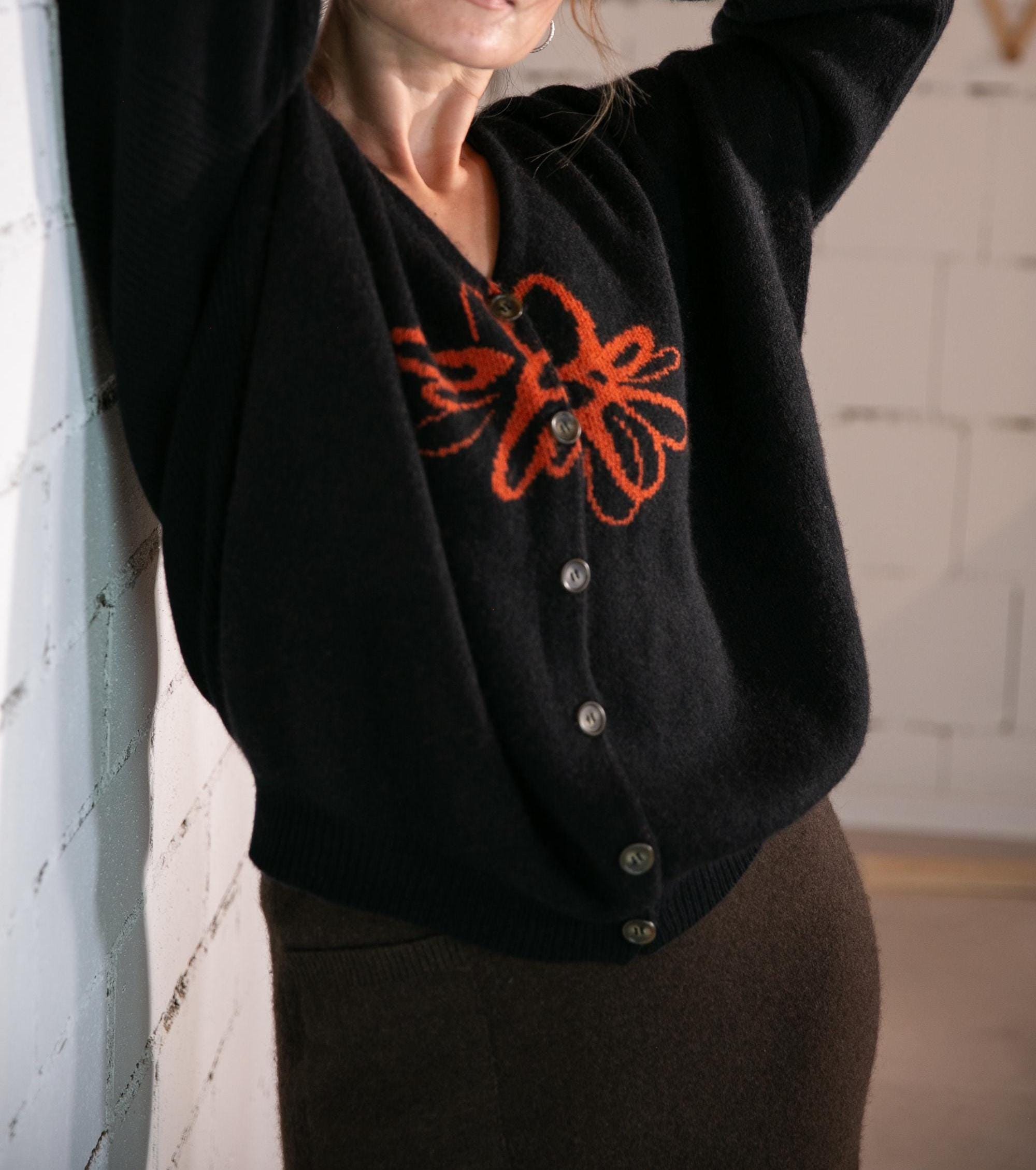 Stilvoller Pullover mit Muster aus reiner Kaschmirwolle - Bild 2